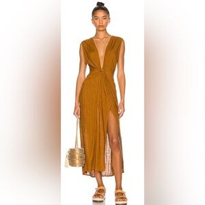 LSPACE - Size S - Down The Line Cover-Up Dress (Light Brown)